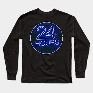 24 hrs blue Long Sleeve T-Shirt